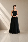 Luna Black Bridesmaid Dress by TH&TH – Front