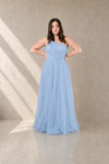 Luna Blue Bridesmaid Dress by TH&TH – Curve Front