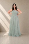 Luna Green Bridesmaid Dress by TH&TH – Curve Front