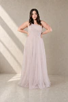 Luna Pink Bridesmaid Dress by TH&TH – Curve Front