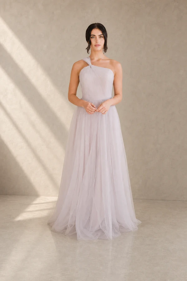 Luna Pink Bridesmaid Dress by TH&TH – Front Luna Pink Bridesmaid Dress by TH&TH – Front