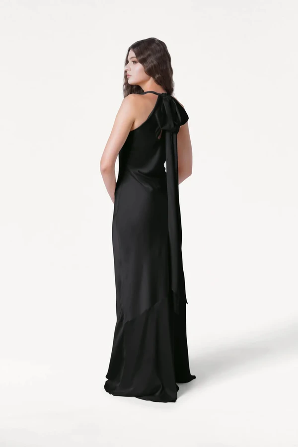 Mira Black Bridesmaid Dress by TH&TH back Mira Black Bridesmaid Dress by TH&TH back