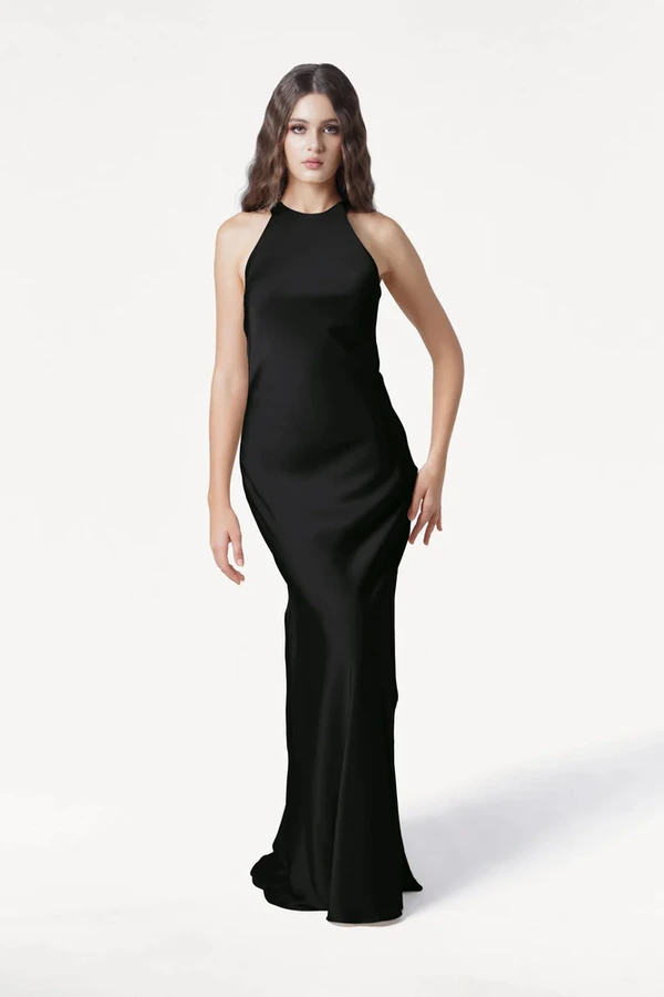 Mira Black Bridesmaid Dress by TH&TH front Mira Black Bridesmaid Dress by TH&TH front