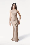 Mira Champagne Sky Bridesmaid Dress by TH&TH front