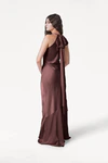 Mira Chocolate Brown Bridesmaid Dress by TH&TH curve-back