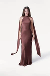 Mira Chocolate Brown Bridesmaid Dress by TH&TH front