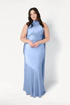 Mira Dusty Blue Bridesmaid Dress by TH&TH curve-front
