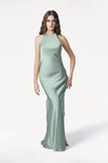 Mira Dusty Eucalyptus Bridesmaid Dress by TH&TH front