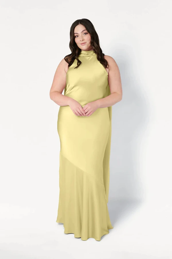 Mira Limoncello Bridesmaid Dress by TH&TH curve-front Mira Limoncello Bridesmaid Dress by TH&TH curve-front