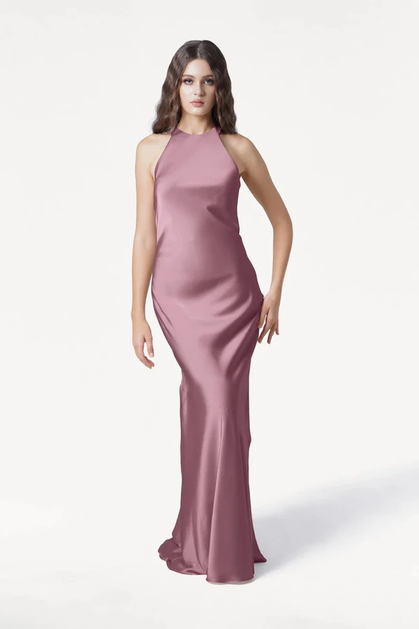 Mira Rose Pink Bridesmaid Dress by TH&TH front Mira Rose Pink Bridesmaid Dress by TH&TH front