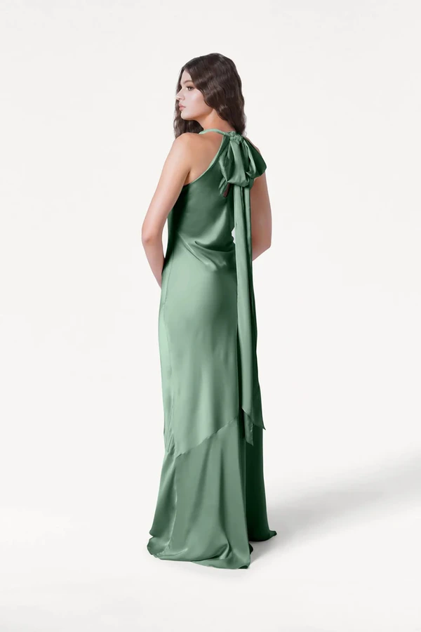 Mira Sage Green Bridesmaid Dress by TH&TH back Mira Sage Green Bridesmaid Dress by TH&TH back