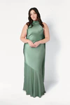 Mira Sage Green Bridesmaid Dress by TH&TH curve-front