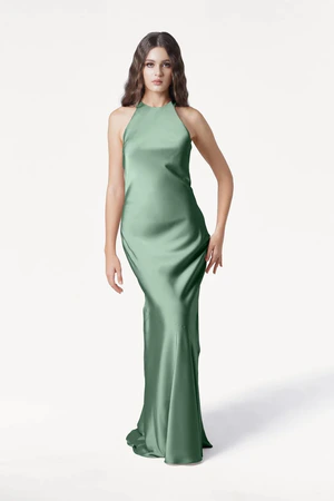 Mira Sage Green Bridesmaid Dress by TH&TH front