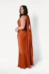Mira Terracotta Bridesmaid Dress by TH&TH curve-back