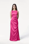 Nala Cerise bridesmaid dress by TH&TH, full length front