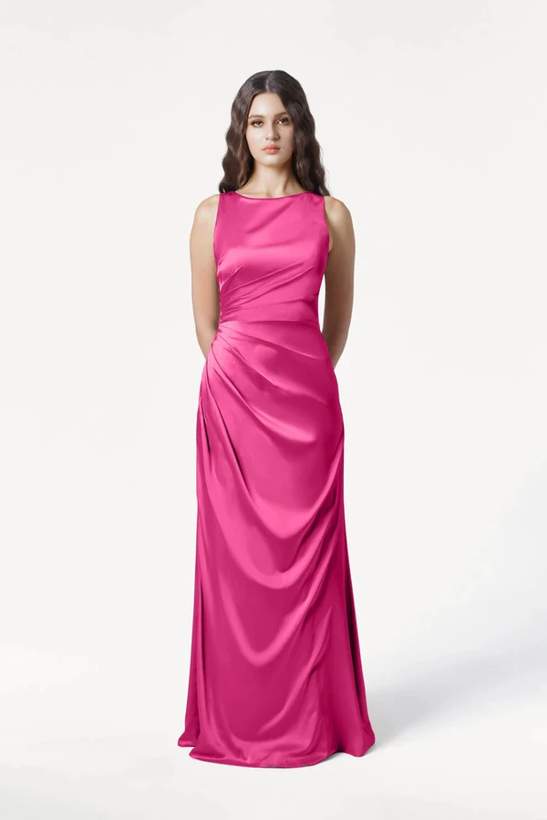 Nala Cerise Bridesmaid Dress by TH&TH Nala Cerise bridesmaid dress by TH&TH, full length front