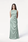 Nala Dusty Eucalyptus Green bridesmaid dress by TH&TH — front