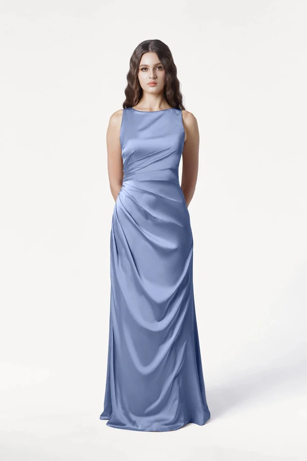 Nala French Blue Bridesmaid Dress by TH&TH Nala French Blue bridesmaid dress by TH&TH, full length front
