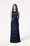 Nala Navy bridesmaid dress by TH&TH, full length front