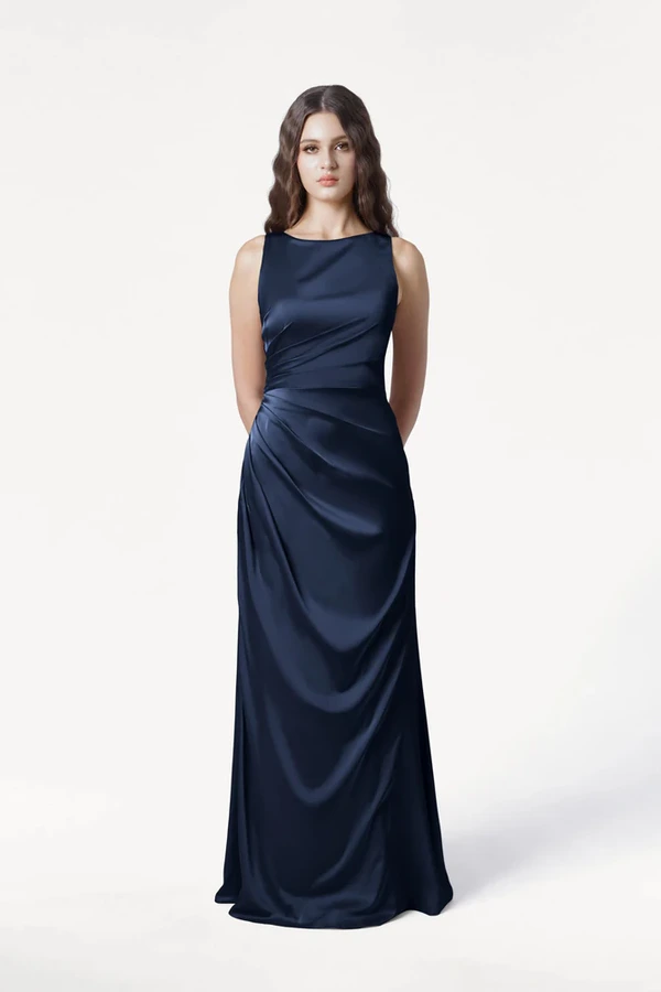 Nala Navy Bridesmaid Dress by TH&TH Nala Navy bridesmaid dress by TH&TH, full length front