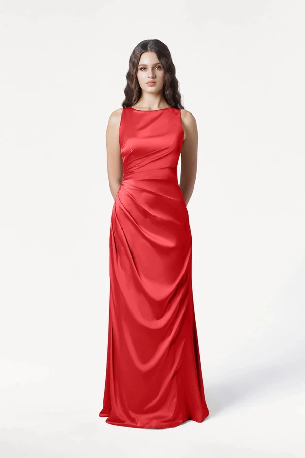 Nala Ruby Bridesmaid Dress by TH&TH Nala Ruby bridesmaid dress by TH&TH, full length front