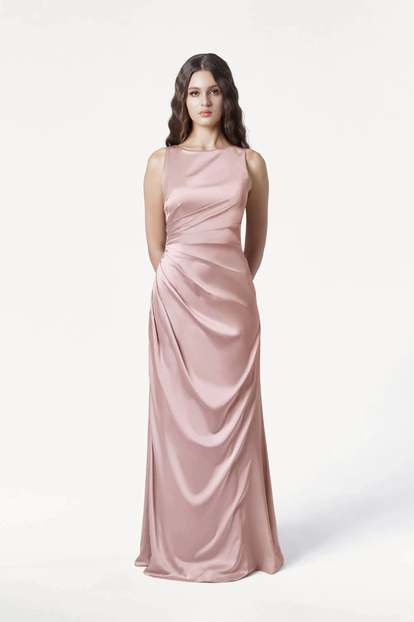 Nala Smoked Blush Blush bridesmaid dress by TH&TH — front Nala Smoked Blush Blush bridesmaid dress by TH&TH — front