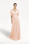 phoebe's bridesmaid dresses Cicinia Long Sleeves Column Chiffon Bridesmaid Dress, Dusk