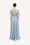 Dusty Blue Phoebe bridesmaid dress by TH&TH, back view