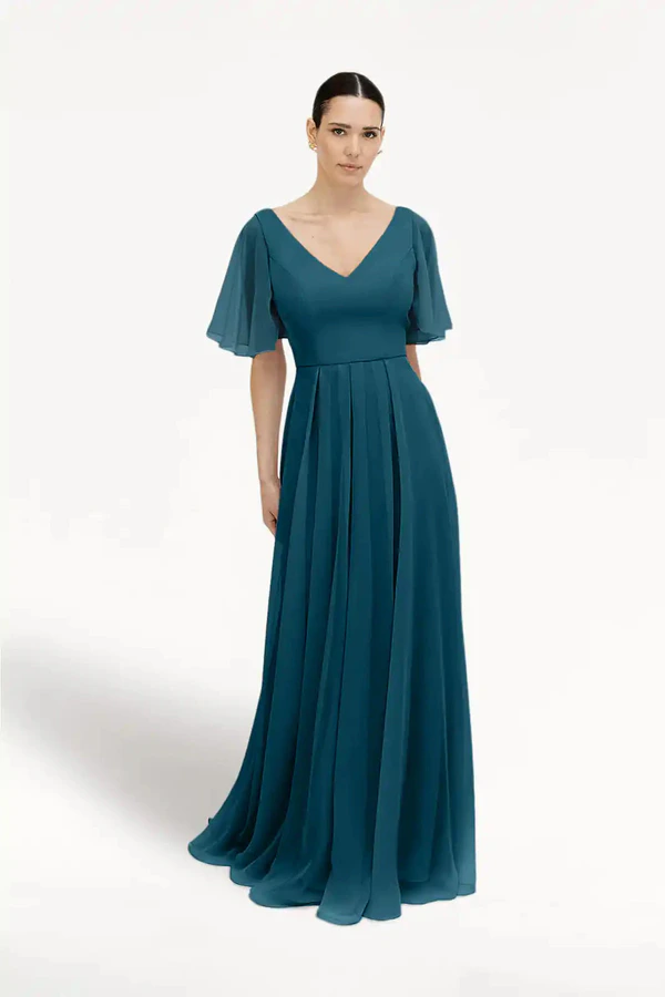 Phoebe Emerald Dawn Green bridesmaid dress by TH&TH — front Phoebe Emerald Dawn Green bridesmaid dress by TH&TH — front