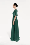 Forest Green Phoebe bridesmaid dress by TH&TH, back view