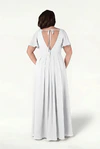 Ivory Phoebe bridesmaid dress by TH&TH, back view on curve model