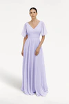 Phoebe Lilac Mist Lavender bridesmaid dress by TH&TH — front