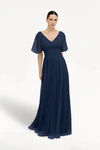 Navy Phoebe bridesmaid dress by TH&TH, front view
