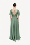 Phoebe Sage Green Green bridesmaid dress by TH&TH — back