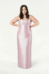 Savoy Bridesmaid Dress in Blush Pink Satin Twill by TH&TH
