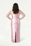 Savoy Bridesmaid Dress in Blush Pink Satin Twill by TH&TH