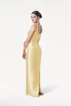 Savoy Bridesmaid Dress in Butter Yellow Satin Twill by TH&TH