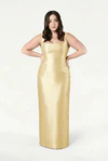 Savoy Bridesmaid Dress in Butter Yellow Satin Twill by TH&TH