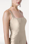 Savoy Bridesmaid Dress in Champagne Sky Satin Twill by TH&TH