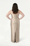 Savoy Bridesmaid Dress in Champagne Sky Satin Twill by TH&TH