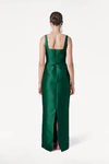 Savoy Bridesmaid Dress in Forest Green Satin Twill by TH&TH