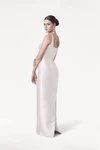 Savoy Bridesmaid Dress in Ivory Satin Twill by TH&TH