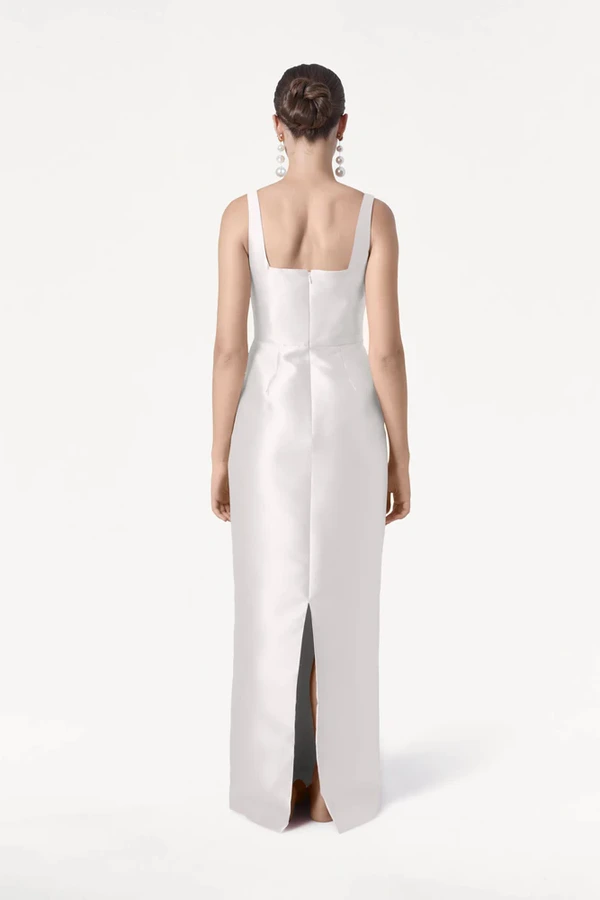 Savoy Bridesmaid Dress in Ivory Satin Twill by TH&TH Savoy Bridesmaid Dress in Ivory Satin Twill by TH&TH