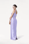 Savoy Bridesmaid Dress in Lilac Mist Satin Twill by TH&TH