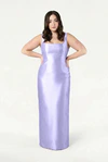 Savoy Bridesmaid Dress in Lilac Mist Satin Twill by TH&TH