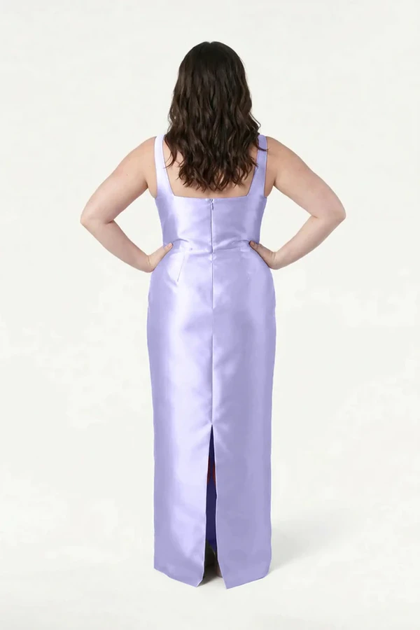 Savoy Bridesmaid Dress in Lilac Mist Satin Twill by TH&TH Savoy Bridesmaid Dress in Lilac Mist Satin Twill by TH&TH