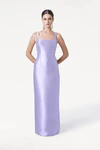 Savoy Bridesmaid Dress in Lilac Mist Satin Twill by TH&TH