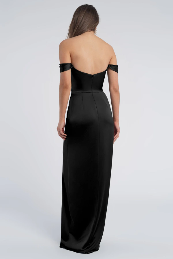 Sawyer Black Black bridesmaid dress by Jenny Yoo — back Sawyer Black Black bridesmaid dress by Jenny Yoo — back