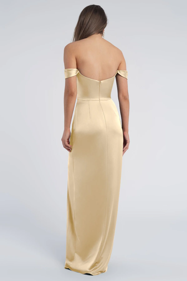 Sawyer Buttercup Yellow bridesmaid dress by Jenny Yoo — back Sawyer Buttercup Yellow bridesmaid dress by Jenny Yoo — back