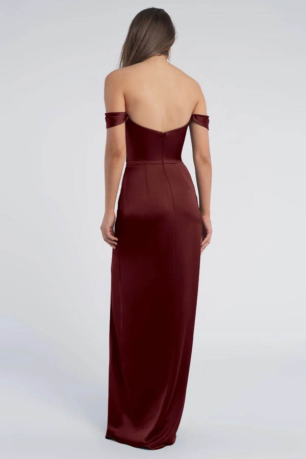 Sawyer Dark Berry Burgundy bridesmaid dress by Jenny Yoo — back Sawyer Dark Berry Burgundy bridesmaid dress by Jenny Yoo — back